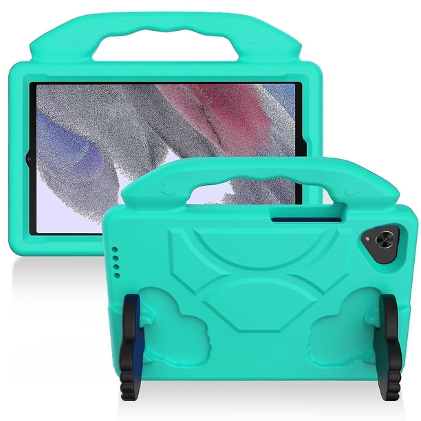 Funda de EVA a prueba de golpes con soporte para el pulgar para Samsung Galaxy Tab A7 Lite T220/T225 (negra)
