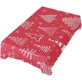 thumbnail image 5 of Coolnut Christmas Tree Tablecloth, Waterproof Washable Polyester Square Table Cover, Durable Tablecloth for Kitchen Dining Table Party Decor, 54"X 72", 5 of 7