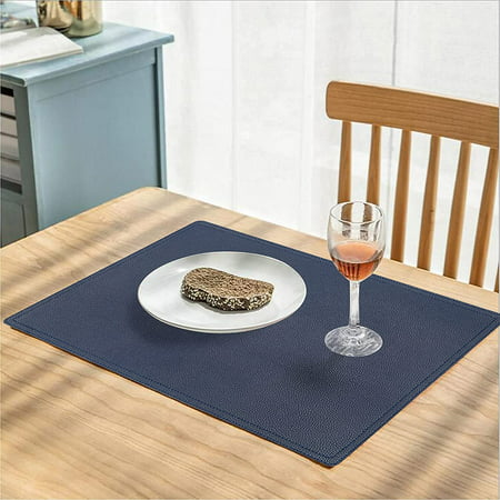 Set Of 4 Faux Leather Placemats And, Faux Leather Placemats And Coasters