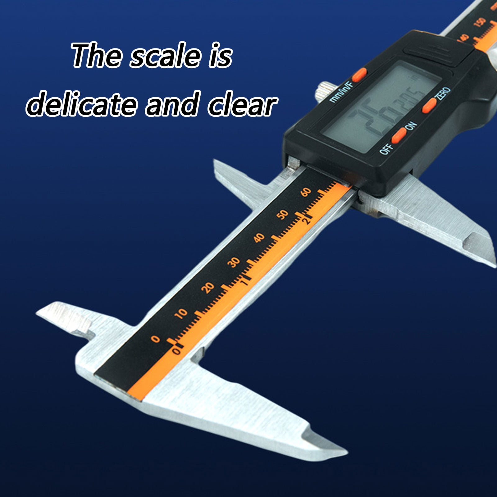 Digital Caliper, Calipers 150mm 6Inch Measuring Tool with Metal Body Easy Switching from Inches Mm Fraction