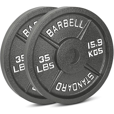 Cast Iron Weight Plates For Strength Training - Multiple Sizes For Olympic & Standard Bars