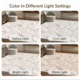 thumbnail image 7 of ODIKA 2'x3' Gray Ivory Geometric Modern Design Washable Throw Rug Intricate Pattern with Contemporary Flair Non-Slip, Low Profile, Flatwoven, Easy Care for Hallway, Study Room, 7 of 7