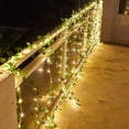 thumbnail image 4 of Guirnalda de luces LED artificiales de 10 metros y 100 luces LED para colgar en la pared, guirnalda decorativa para patio, 4 of 7