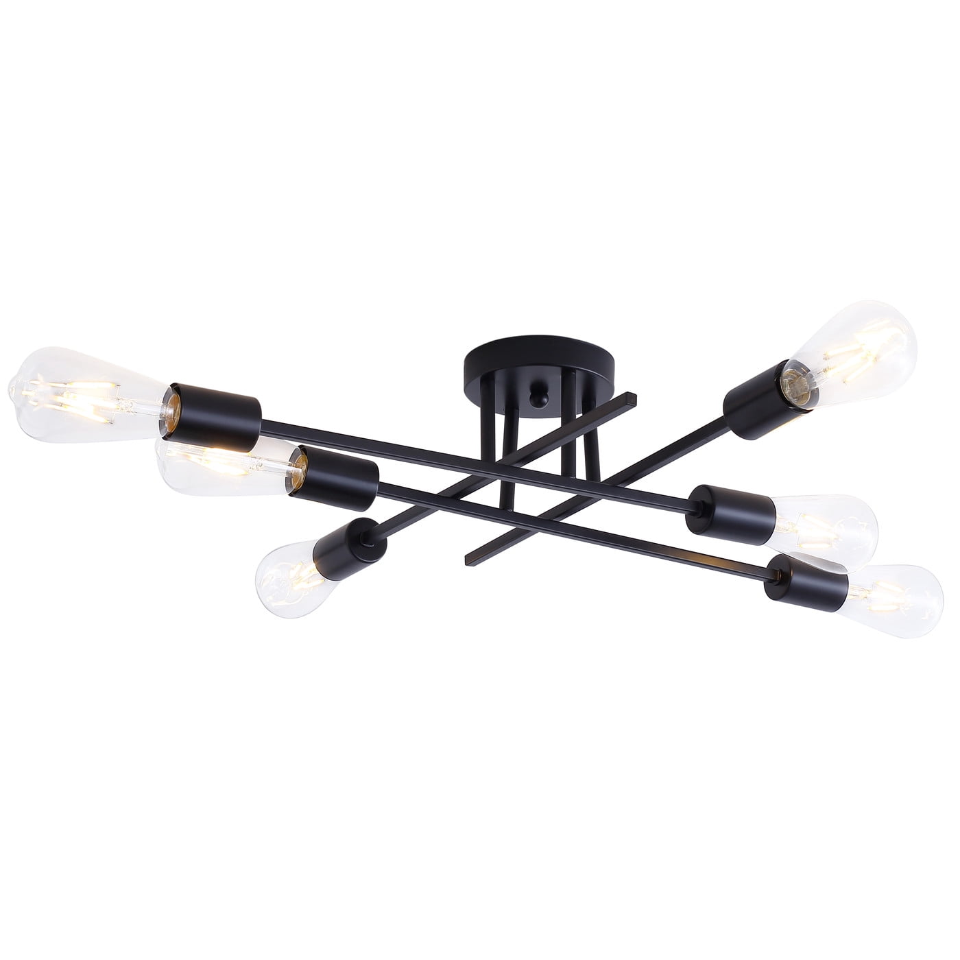 Aiwen Retro Metal Sputnik Semi Flush Mount Ceiling Lamp Modern Light Fixture
