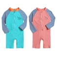 thumbnail image 3 of Bullpiano Toddler Boys Girls Cartoon Dinosaur Rash Guard Beach Sunsuit Sun Protection Swimsuit Long Sleeve One Piece Rashguard Kids Quick Dry Swimwear 1-7T, 3 of 3