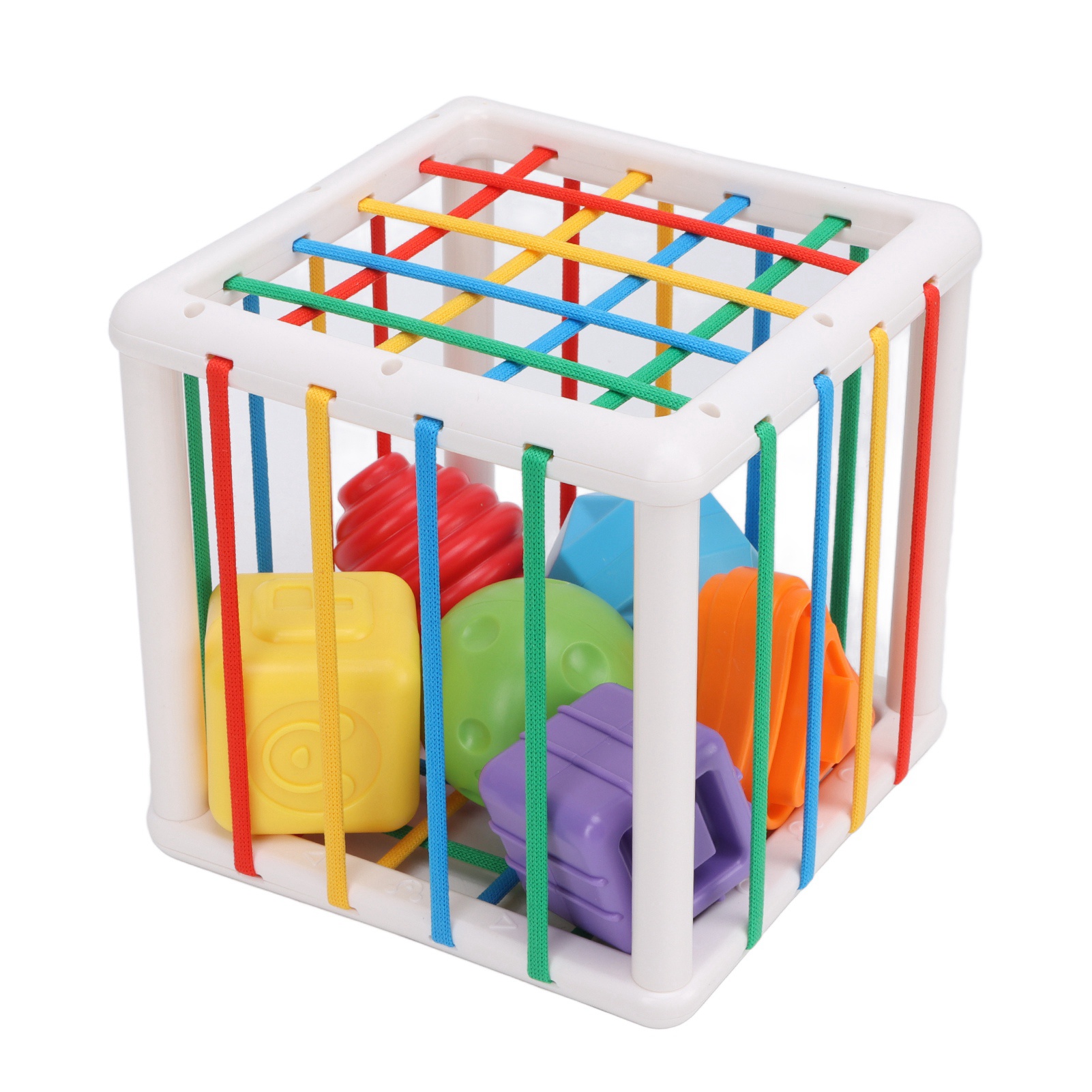 Cube De Tri De Formes Pour Bébé 1-3 Ans - 6 Blocs Sensoriels - Développe Motricité Fine Et Reconnaissance