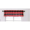 thumbnail image 5 of MarCielo 3 PCS Buffalo Check Plaid Window Kitchen Curtain With Tier White/Black, 5 of 5