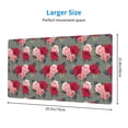 thumbnail image 2 of Rateoe Rose Flowers Print Mouse Pad - Extended Large Gaming Mousepad,Non-Slip Stitched Edge,16x29.5 Inch, 2 of 8