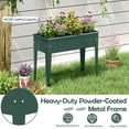 thumbnail image 6 of Costway 24" Raised Garden Bed with Legs Metal Elevated Planter Box Drainage Hole Backyard Green, 6 of 9
