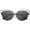 Black / Smoke, variant on sunglassLA Female Women's Open Metal Frame Slim Temple Oversize Cat Eye Sunglasses 58mm (Gold / Amber) - 58mm