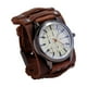 thumbnail image 1 of Reloj de puntero punk retro, pulseras ajustables de moda para hombres, pulseras elegantes para hombres, Marrón, 1 of 9