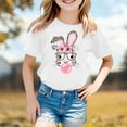 thumbnail image 2 of Girls Shirts Size 7-8 Graphic Short Sleeve Kids Tee Tops Classic Fit Girls Back To School Clothes Holiday Casual Summer Tops, 2 of 5