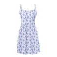thumbnail image 4 of QUNYINEY A Line Sun Dresses for Women 2026 Vacation Summer Floral Sleeveless Midi Dresses Cute with Pockets Loose Fit Square Neckline Tank Dress, 4 of 5