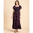 thumbnail image 3 of Moomaya Printed Long Dress For Women, Chic Resort Wear Maxi Dress, 3 of 9