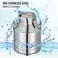 thumbnail image 3 of 304 Stainless Steel Milk Can 20 Liter/5.25 Gallon Wine Pail Bucket Tote Jug Milk Can Canister with Sealed Lid Heavy Duty, Pot Bucket Milk Churn Can, 3 of 8