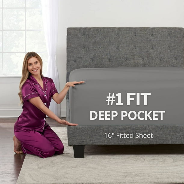 Twin XL Fitted Sheet - Twin XL Fitted Sheets Only 1 Pack Twin XL Sheet  Adjustable Bed Sheets Twin XL 16 Inch - XL Twin Fitted Sheet Premium Soft  Fitted Sheet Twin