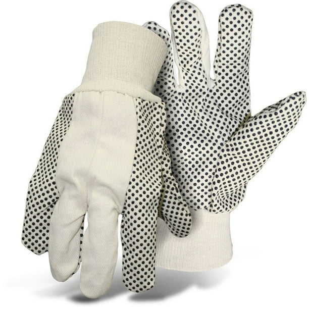 Guantes de trabajo Boss Dotted White de algodón/poliéster, talla L, para hombre