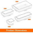 thumbnail image 4 of Lifewit 25 PCS Plastic Drawer Organizer Set, Clear Desk Organizer Tray for Office, College, 4 of 8