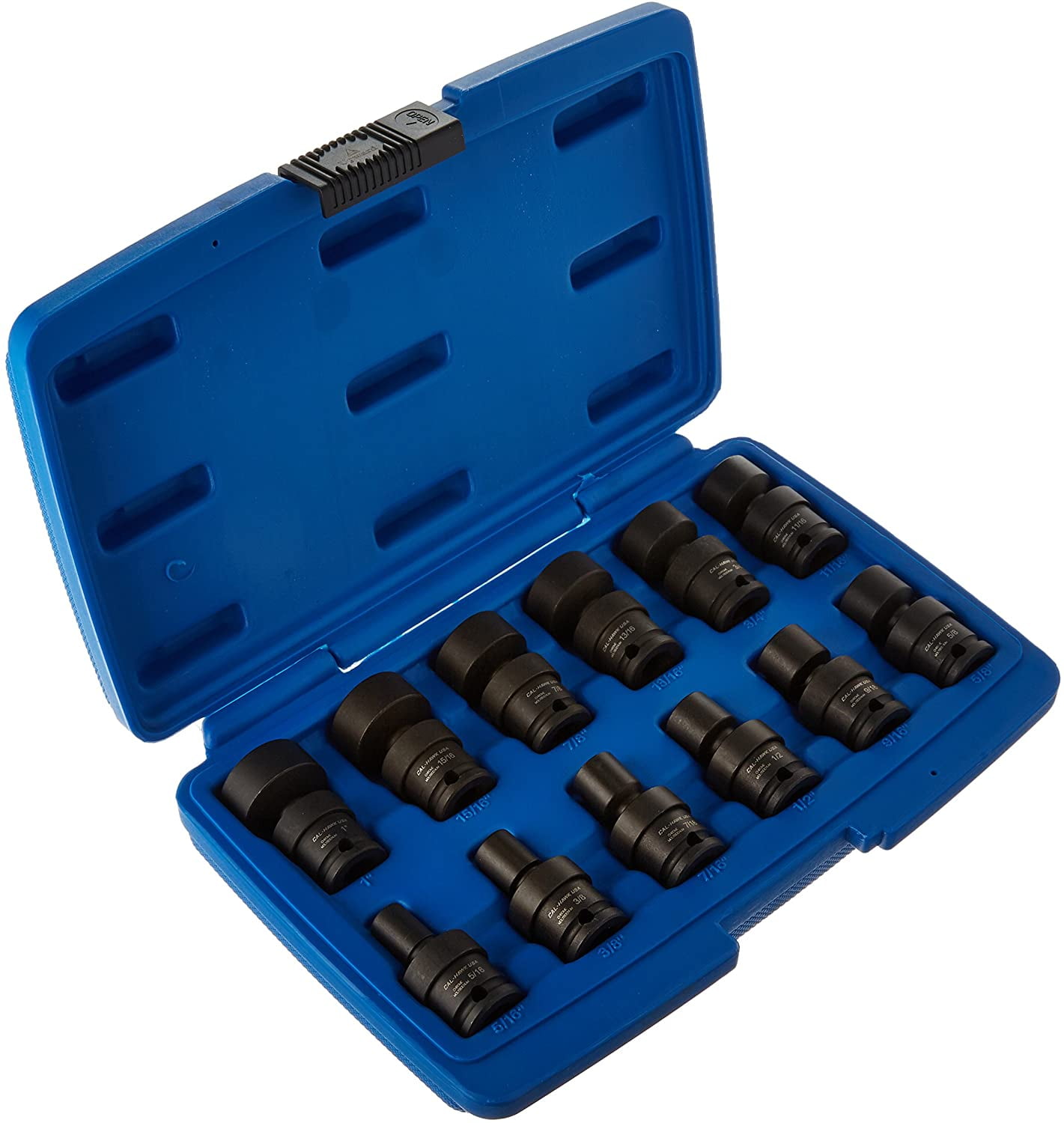 12 Piece 3/8" Drive Universal Wobble SAE Shallow Impact Socket Wrench Set