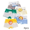 thumbnail image 3 of Godderr 4-Pack Baby Kids Boys Cotton Underwear Boxer Suitable for All Seasons Briefs Comfortable Cartoon Four Corners Shorts for 2-12 Years Old Teenagers Toddler, 3 of 9