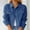 Blue, variant on Whlbf Plus Size Womens Coats Clearance,Women Fashion Casual Pockets Long Sleeve Tops Jacket Denim Outwear