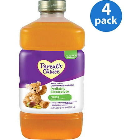 Parent's Choice - Mango Electrolyte Fluid, 33.8oz, 4-Pack
