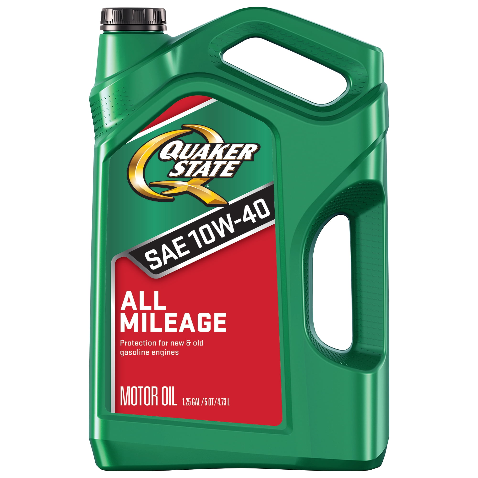 (3 pack) Quaker State All Mileage 10W-40 Motor Oil, 5 Quart