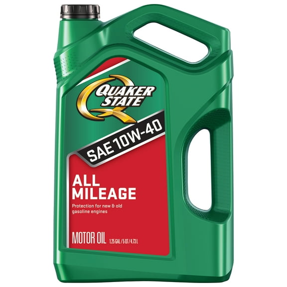 Quaker State All Mileage 10W-40 Motor Oil, 5 Quart