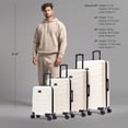 thumbnail image 3 of InUSA TREND 4-Piece Luggage Sets with Spinner Wheels, Handle, Trolley, (20"/24"/28"/32"), Sand, 3 of 6
