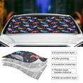 thumbnail image 3 of Yiaed Cartoon Dinosaur Print Car Windshield Sunshade Front Auto Car Front Window Sun Shade Foldable Sun Visor Shield Cover Auto Accessories for Sedan SUV Truck-Small, 3 of 5