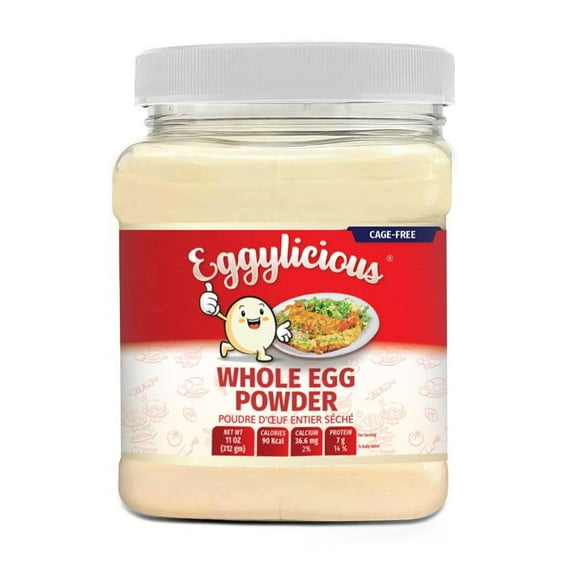 Eggylicious Cage Free Whole Egg Powder, Dried Natural Protein Powder, 11 Oz