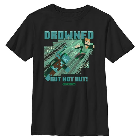 Boys Minecraft Drowned But Not Out T Shirt