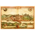 thumbnail image 2 of Hogenberg, Braun 24x17 Gold Ornate Wood Framed with Double Matting Museum Art Print Titled - Meissen Germany, 2 of 4