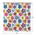 thumbnail image 5 of Pioneer Flower Floral Print Pattern Shower Curtain 72"x72", Bathroom Decorative Shower Curtain Set with 12 Hooks, Waterproof Washable, 5 of 6