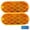 2x Amber, variant on Oval Reflectors Self Adhesive Or Drill Mount Quick Mount SAE 13 DOT 2x Red