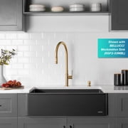 Kraus Oletto High-Arc Single Handle Pull-Down Kitchen Faucet in Brushed Brass