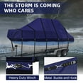 thumbnail image 5 of Zenicham 900D T Top Boat Cover - Heavy Duty Boat Cover, Waterproof T Top Hard Top Boat Cover, Trailerable Center Console Boat Cover, (Model - Length:24'-26', Beam Width: up to 112", Navy), 5 of 7