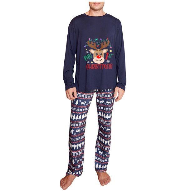 Hombres Navidad Moda Imprimir Top Pantalones Traje Familia Padre-hijo Desgaste Papá Fridja nalpqowj25944