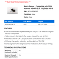 thumbnail image 2 of Knock Sensor - Compatible with 2006 Hummer H3 4WD 3.5L 5-Cylinder VIN 6, 2 of 2