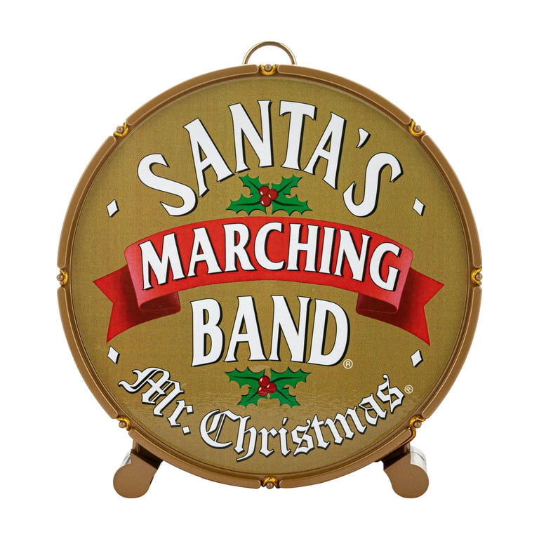 Mr. Christmas 6 In. Animated Santa's Marching Band, Gold, One Size