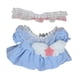 thumbnail image 2 of Vestido de princesa para muñeca de peluche, mono de muñeca, falda con mangas abullonadas, crea tus propias muñecas azul, 2 of 9