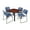 Cherry / Blue / Black, variant on Romig Trek 42 in Square Breakroom Table- Maple Top, Black Legs, 4 Zeng Stack Chairs- Black
