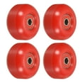 thumbnail image 1 of Unique Bargains Roues de Planche à Roulettes 52mm avec Roulements Roues de Rue pour Skateboards Roue de Croisière 95A, Rouge Lot de 4, 1 of 4