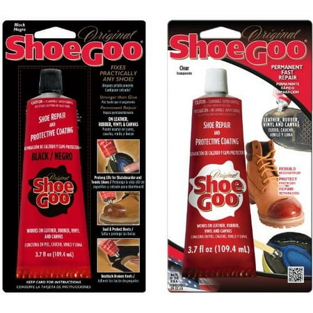 Shoegoo Combo Adhesive, 2 Pack 1, 1, Clear/Black