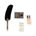 thumbnail image 2 of Quill Feather Pen, Feather Pen Vintage Retro Style Elegance Beautiful With Different Sizes Nibs Base Empty Ink Bottle For Calligraphy For Gift, 2 of 8