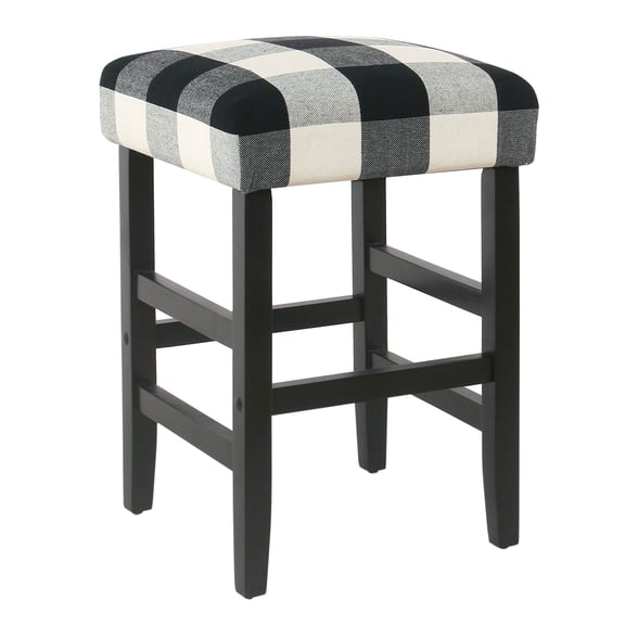 Home Decor | Modern 24-Inch Counter Stool | Backless Metal Frame Bar Stools Counter Height | Decorative Home Furniture, Natural