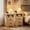 Natural, variant on LELELINKY 18" Farmhouse Nightstand with Charging Station, 2-Drawer Wood End Table for Adult Bedroom, Walnut