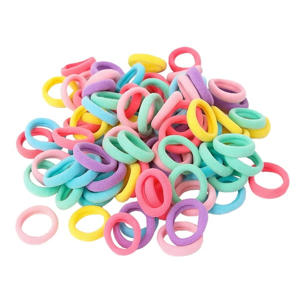 Ligas Para El Cabello Mini Paquete 100 Piezas Multicolor Para Niña