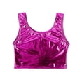 thumbnail image 6 of YiZYiF Womens Shiny Metallic Tank Crop Top Casual Vest Shirt for Club Music Festival, 6 of 7