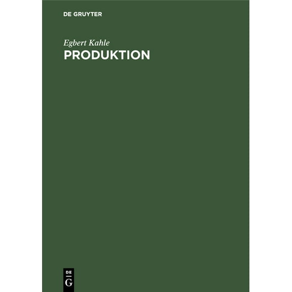 Produktion, (Hardcover)